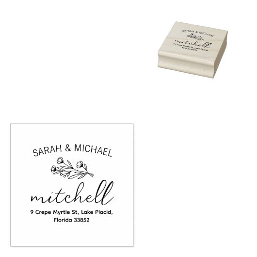 Moderne Rücksendeadresse Gummistempel (Stempel)