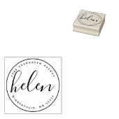 Moderne Rücksendeadresse handgeschriebener Name Gummistempel (Stempel)