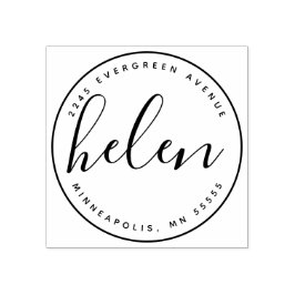 Moderne Rücksendeadresse handgeschriebener Name Gummistempel