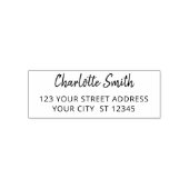 Moderne Rücksendeadresse handgeschriebener Name Permastempel (Design)