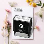 Moderne Rücksendeadresse handgeschriebener Name Permastempel