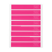 Moderne Rücksendeadresse "Hello" Magenta & White (Bogen)