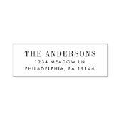 Moderne Rücksendeadresse Hochzeitsfamilie Permastempel (Design)