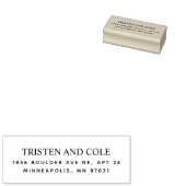 Moderne Rücksendeadresse Holzgriff Stempel (Stempel)