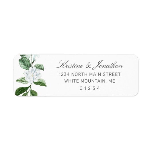 Moderne Rücksendeadresse im Grünen Wreath (Vorne)