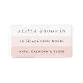 Moderne Rücksendeadresse in hellrosa Farbblöcken Adressaufkleber (Vorne)