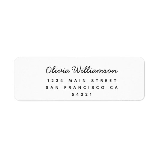 Moderne Rücksendeadresse Minimal einfache Skripte (Vorne)