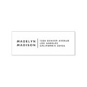 Moderne Rücksendeadresse Minimalistischer Name Bri Gummistempel (Prägung)