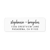 Moderne Rücksendeadresse Minimalistischer Script A (Vorne)