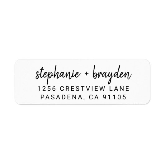 Moderne Rücksendeadresse Minimalistischer Script A (Vorne)