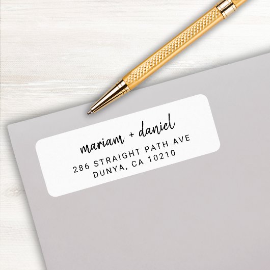 Moderne Rücksendeadresse Minimalistischer Skriptna