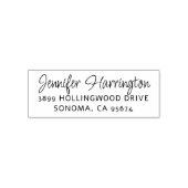 Moderne Rücksendeadresse Minimalistischer Skriptna Permastempel (Design)