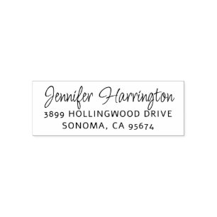 Moderne Rücksendeadresse Minimalistischer Skriptna Permastempel