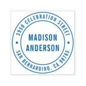 Moderne Rücksendeadresse mit doppelter Grenze Permastempel (Design)