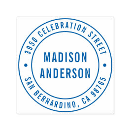 Moderne Rücksendeadresse mit doppelter Grenze Permastempel