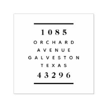 Moderne Rücksendeadresse mit fett Typografie