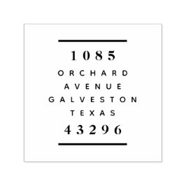 Moderne Rücksendeadresse mit fett Typografie Permastempel