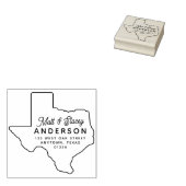 Moderne Rücksendeadresse mit schick-schick-TEXAS-S Gummistempel (Stempel)