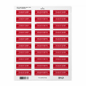 Moderne Rücksendeadresse mit weißen Linien (Vorne)