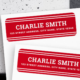 Moderne Rücksendeadresse mit weißen Linien