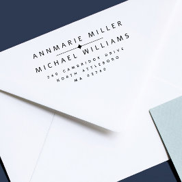 Moderne Rücksendeadresse mit zwei Namen Permastempel