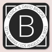 Moderne Rücksendeadresse oder Produktpalette Quadratischer Aufkleber