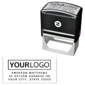 Moderne Rücksendeadresse oder Text für das Logo Permastempel (Beispiel)