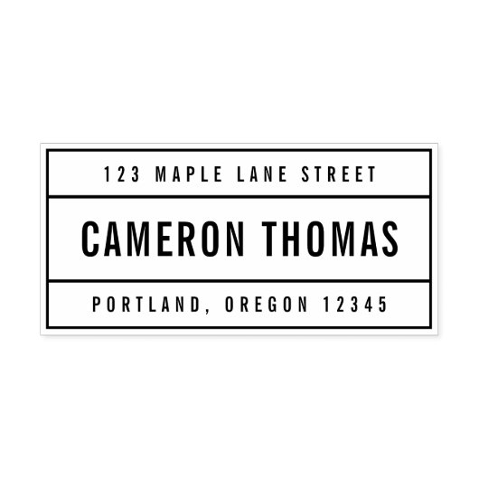 Moderne Rücksendeadresse Permastempel (Design)