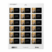 Moderne Rücksendeadresse Personalisierter Fotos Adressaufkleber (Vorne)