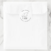 Moderne Rücksendeadresse Runder Aufkleber (Tasche)