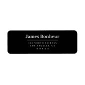 Moderne Rücksendeadresse Schwarz & Weiß (Vorne)