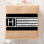 Moderne Rücksendeadresse Schwarz/Weiß (Insitu)