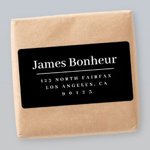 Moderne Rücksendeadresse Schwarz & Weiß