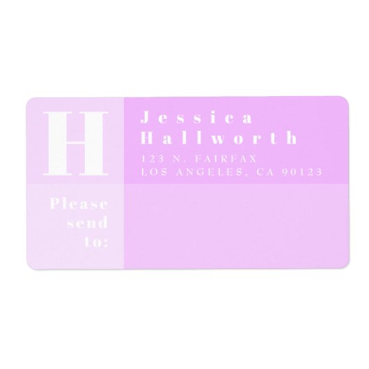 Moderne Rücksendeadresse und Senden an (Vorne)