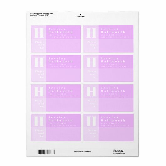 Moderne Rücksendeadresse und Senden an (Vorne)