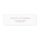 Moderne Rücksendeadresse von Braut und Bräutigam (Vorne)