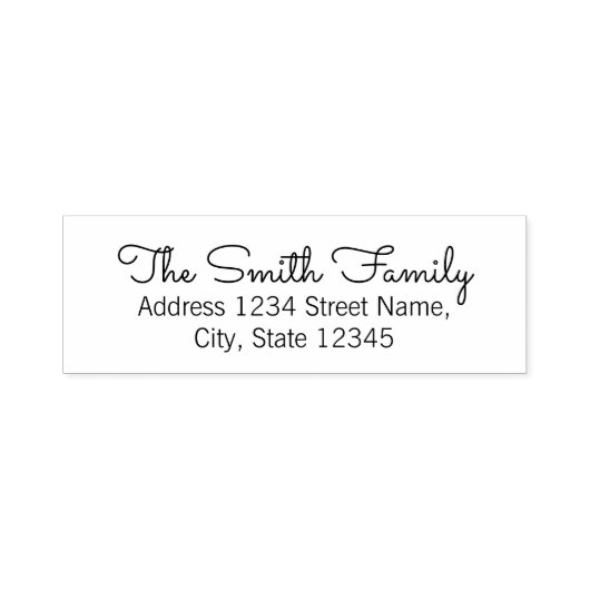 Moderne Rücksendeadresse von Familiennamen Permastempel (Design)