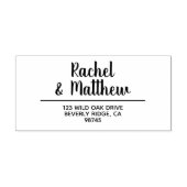 Moderne Rücksendeadresse von Familiennamen Permastempel (Design)