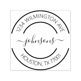 Moderne Rücksendeadresse von Familiennamen Persona Permastempel