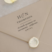 Moderne Rücksendeadresse von Hochzeitsnamen und -i Gummistempel