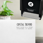 Moderne Rücksendeadresse von Individuelle Name und Permastempel