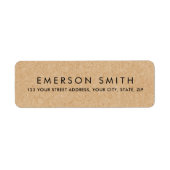 Moderne Rücksendeadresse von Kraft-Papier (Vorne)