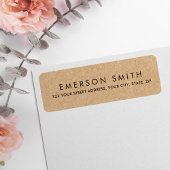 Moderne Rücksendeadresse von Kraft-Papier