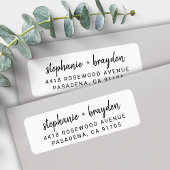 Moderne Rücksendeadresse zum 25. Hochzeitstag