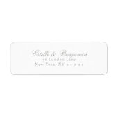 Moderne Rücksendeadresse zur Hochzeit (Vorne)