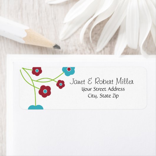 Moderne Rücksendeadressen-Aufkleber (Insitu)