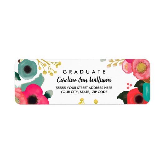 Moderne Rücksendeadressen-Aufkleber (Vorne)