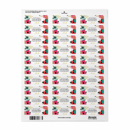 Moderne Rücksendeadressen-Aufkleber (Vorne)