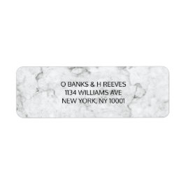 Moderne Rücksendeadressen-Aufkleber aus Marmor