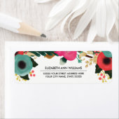 Moderne Rücksendeadressen-Aufkleber für Blumenhoch (Insitu)